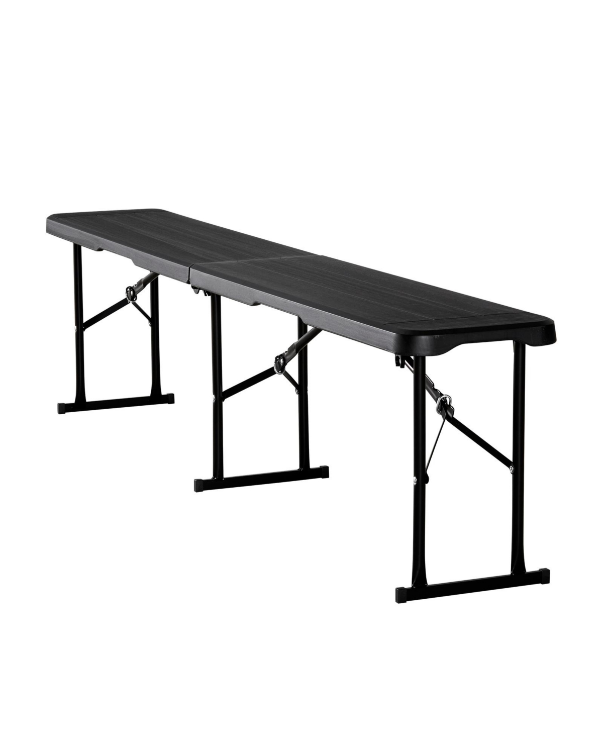 Sugift 2-Pack 6 ft Portable Folding Bench with Hdpe Seat and 2 Carry Bags for Outdoor Picnic Camping - White