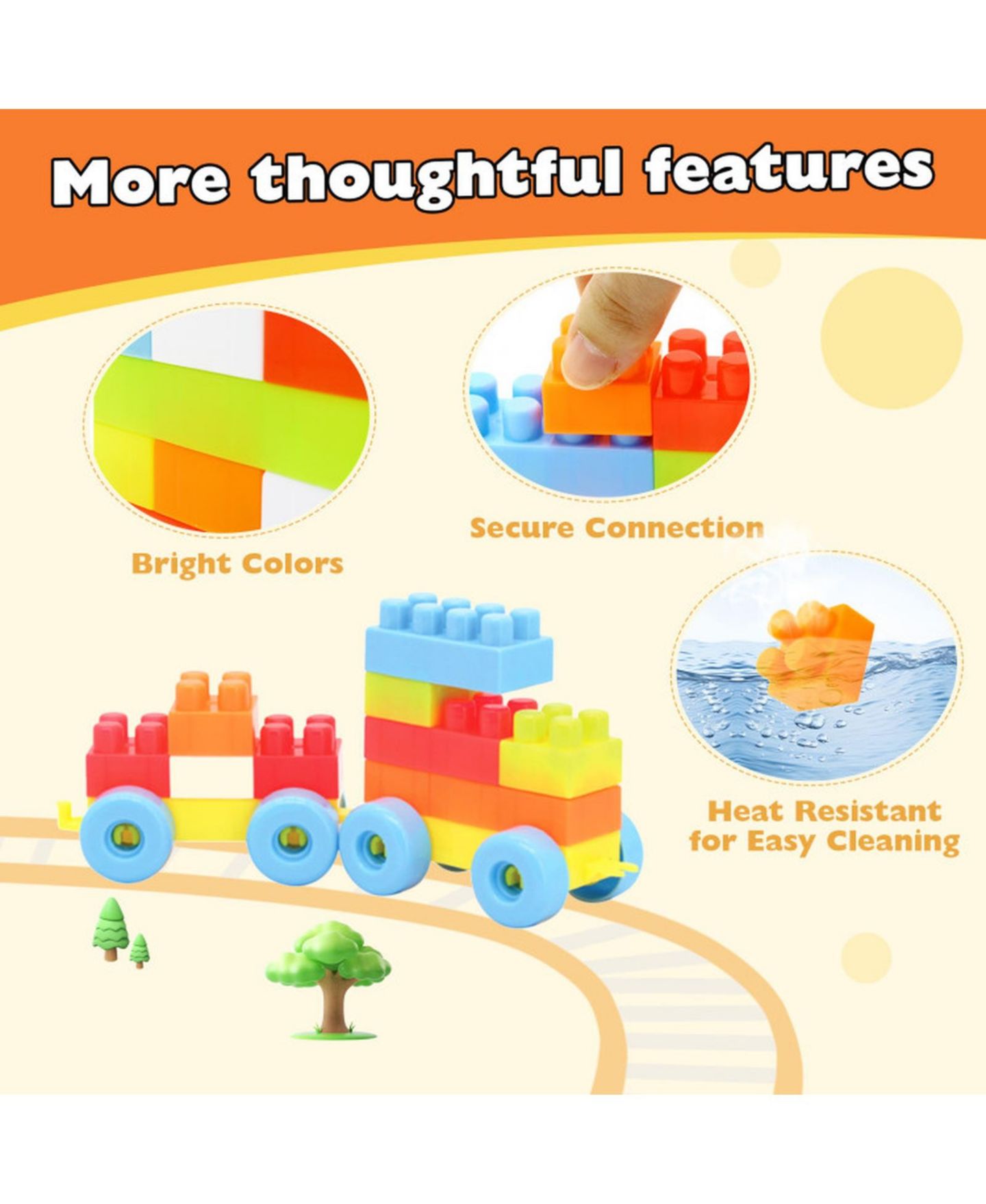 Детские конструкторы SUGIFT Stem Montessori Building Blocks 150-Piece Set, Ages 3+, цвет: Open Miscellaneous — фото 4