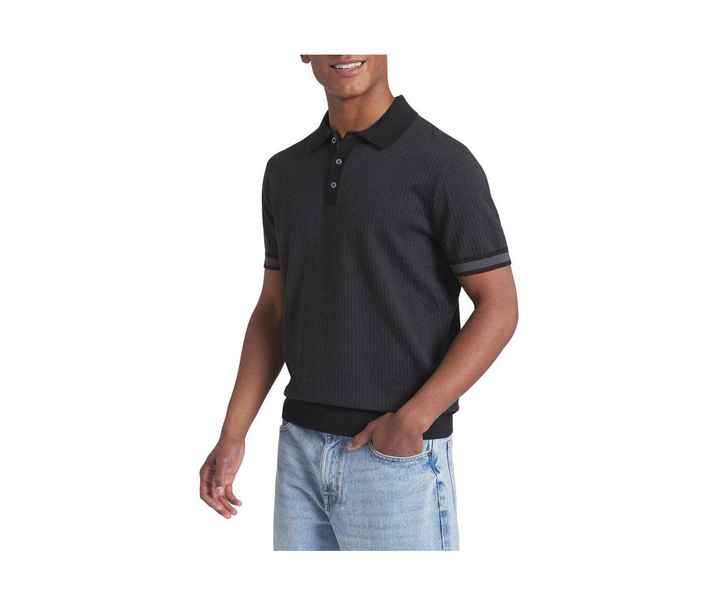 Мужские топы DKNY Rock land sweater polo, цвет: Чёрный — фото 3