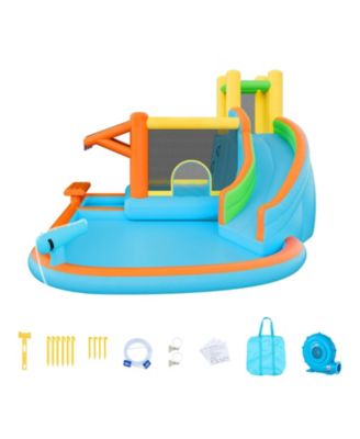 14.9 x 12.8 x 7.8 ft Inflatable Water Slide Bounce House, For 3 to 4 Kids, Ages 3-8