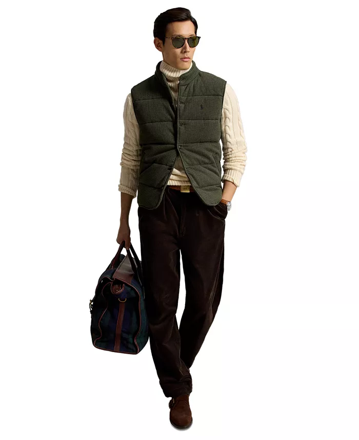 Men's Houndstooth Regular-Fit Estate-Rib Vest - thumbnail 2
