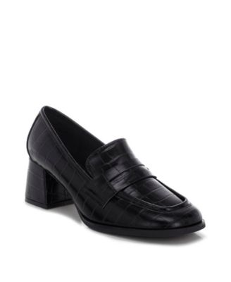 Women's Pitaka Block Heel Penny Strap Loafers