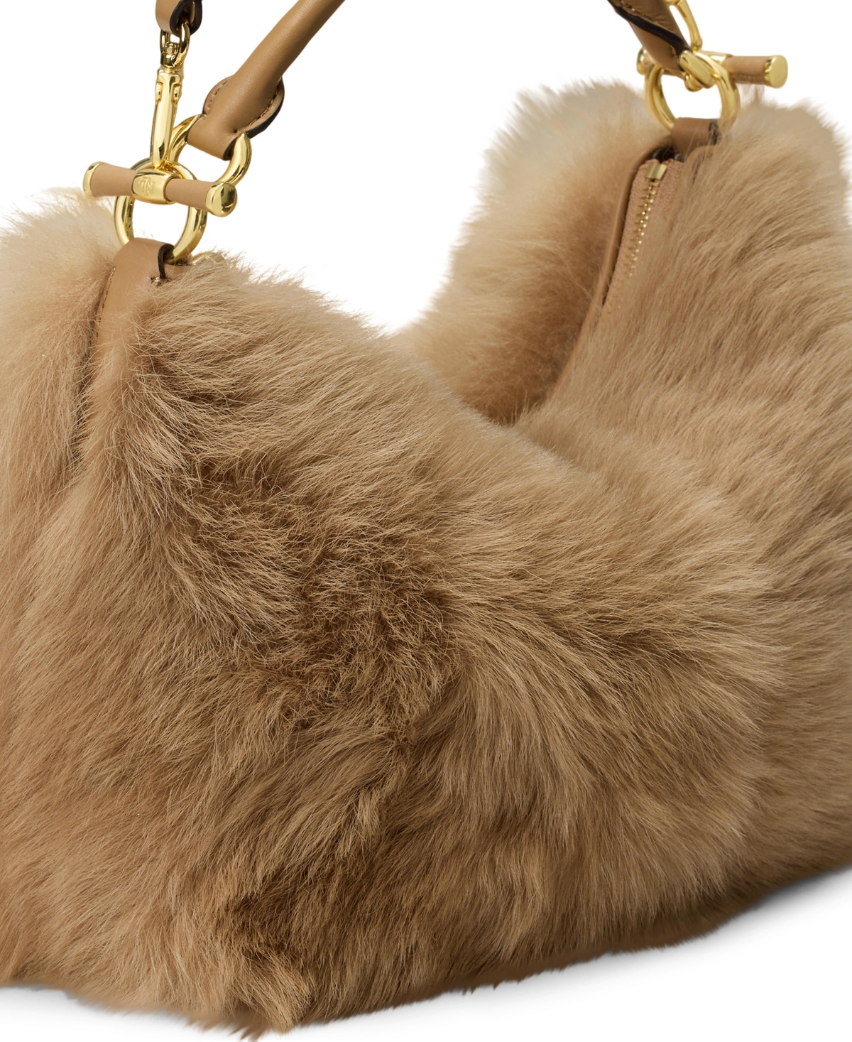 Lauren Ralph Lauren Shearling Small Blaike Shoulder Bag