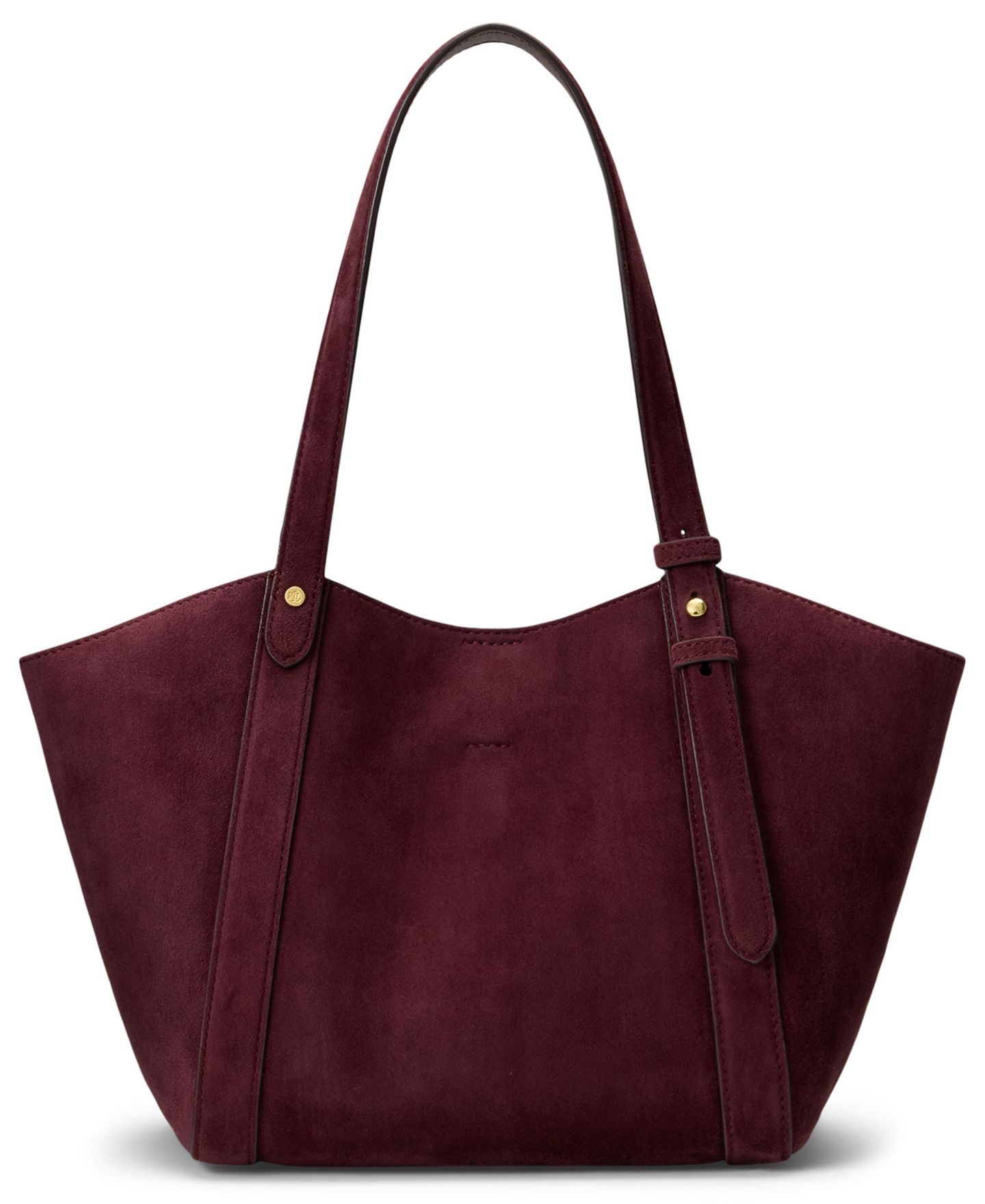 Женская сумка Lauren Ralph Lauren Tasha Small Suede, цвет: Тёмный гранатовый — фото 2