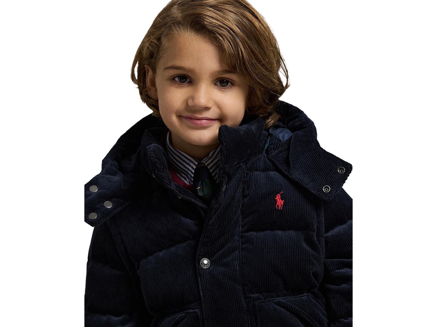 Куртка Polo Ralph Lauren Convertible Corduroy Down Jacket для мальчиков, цвет: Тёмно-синий — фото 3