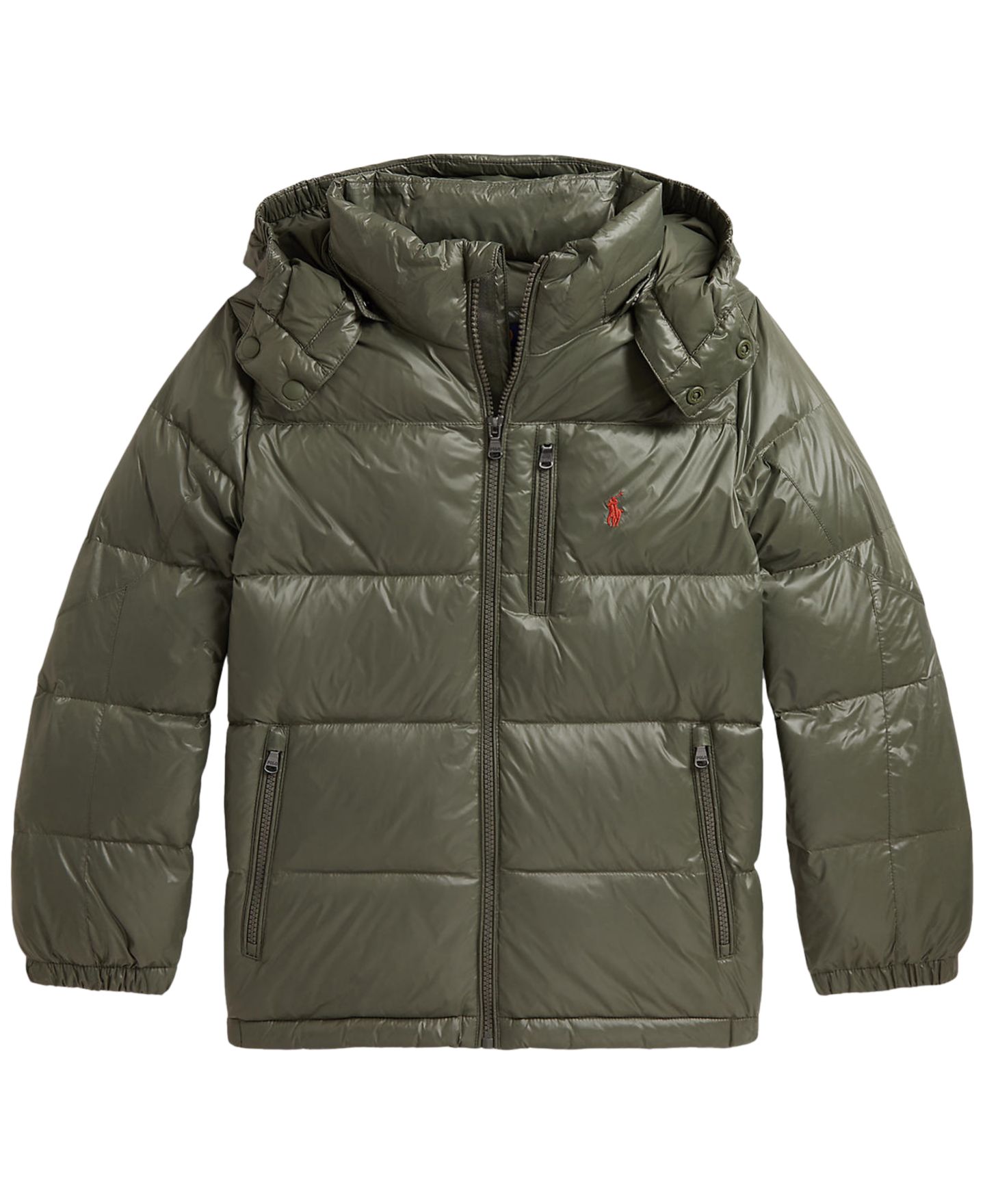 Куртка Polo Ralph Lauren The Gorham Glossed Down для мальчиков, цвет: Оливковый — фото 4