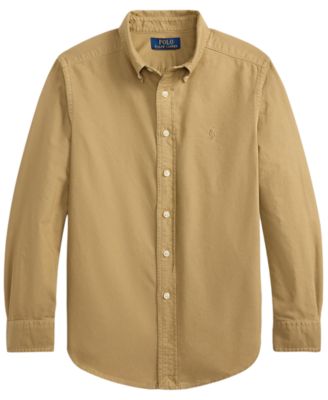 Big Boys Garment-Dyed Cotton Oxford Shirt