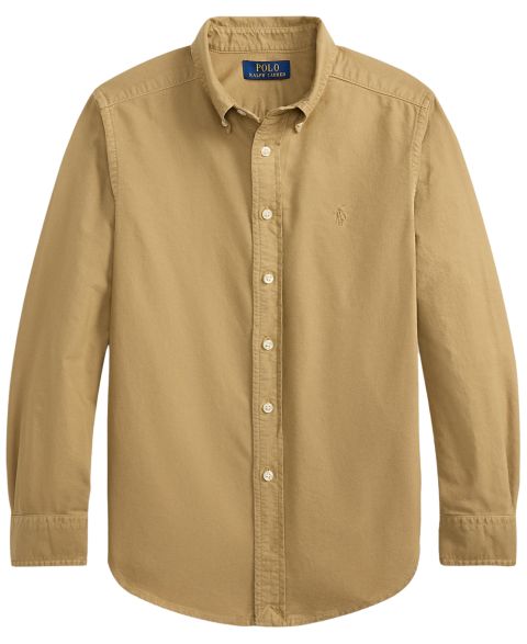 Рубашка Polo Ralph Lauren Garment-Dyed Cotton Oxford Shirt для мальчиков, цвет: Верблюжий