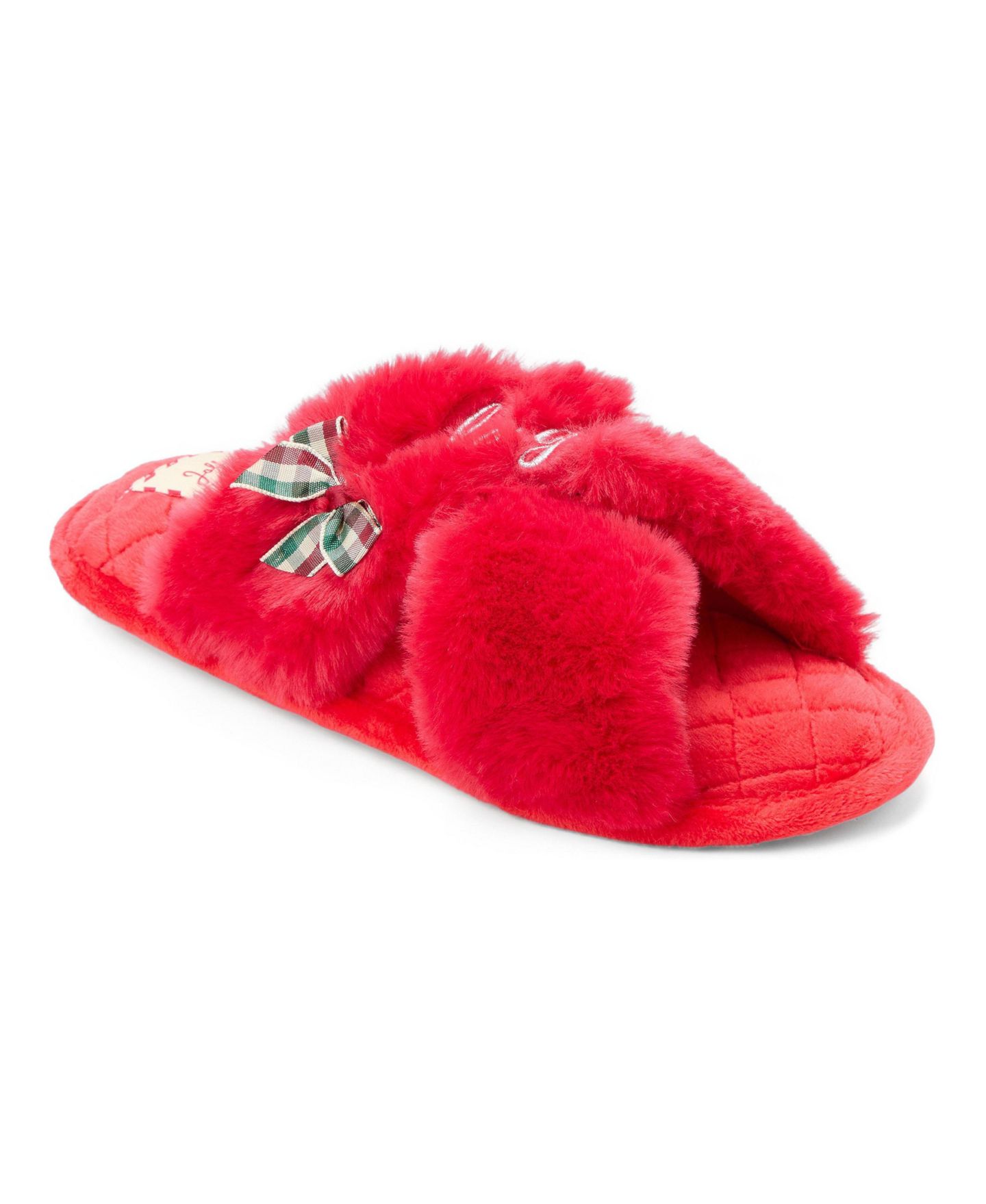 Женские тапочки Dearfoams Mama Fur Slide Slippers, цвет: Cayenne — фото 1