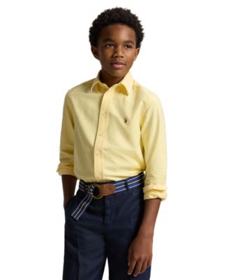 8-20 Boys' Embroidered Pony Logo Cotton Oxford Shirt