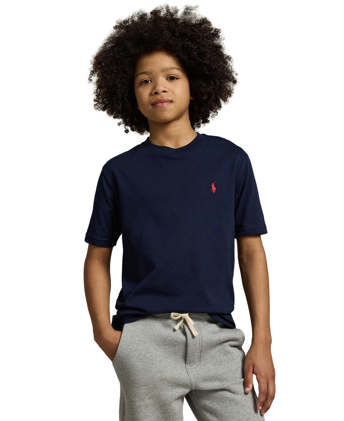 Polo Ralph Lauren Big Boys Cotton Jersey Crewneck T-Shirt - Cruise Navy