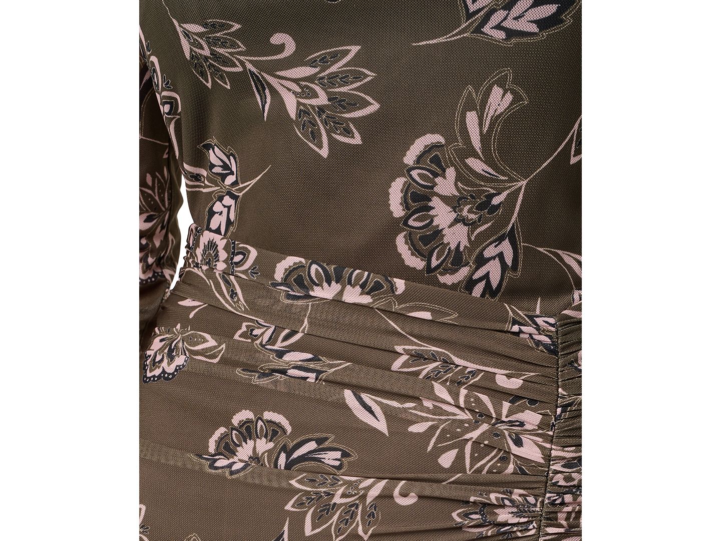Женское платье Eliza J Extended Cap Long-Sleeve Floral, цвет: Оливковый — фото 5