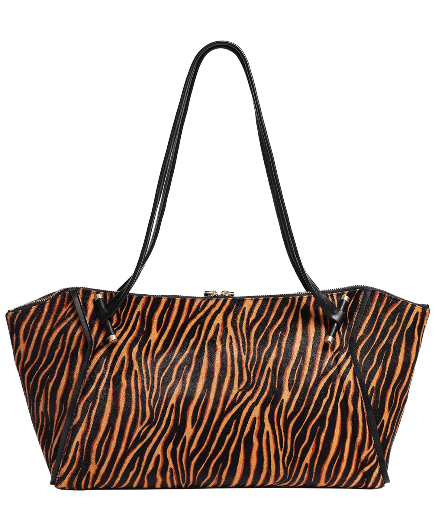 Женская сумка Kenneth Cole Highline East West Haircalf Top-Zip Tote Handbag, цвет: Натуральный / Чёрный — фото 3