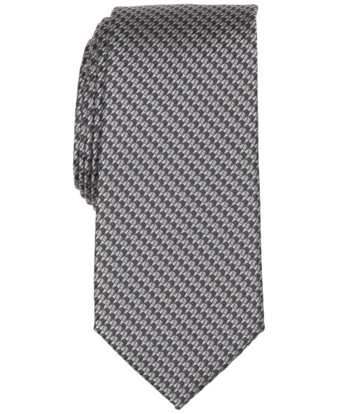 Мужской галстук Perry Ellis Portfolio Roper Geometric Classic Tie, цвет: Чёрный