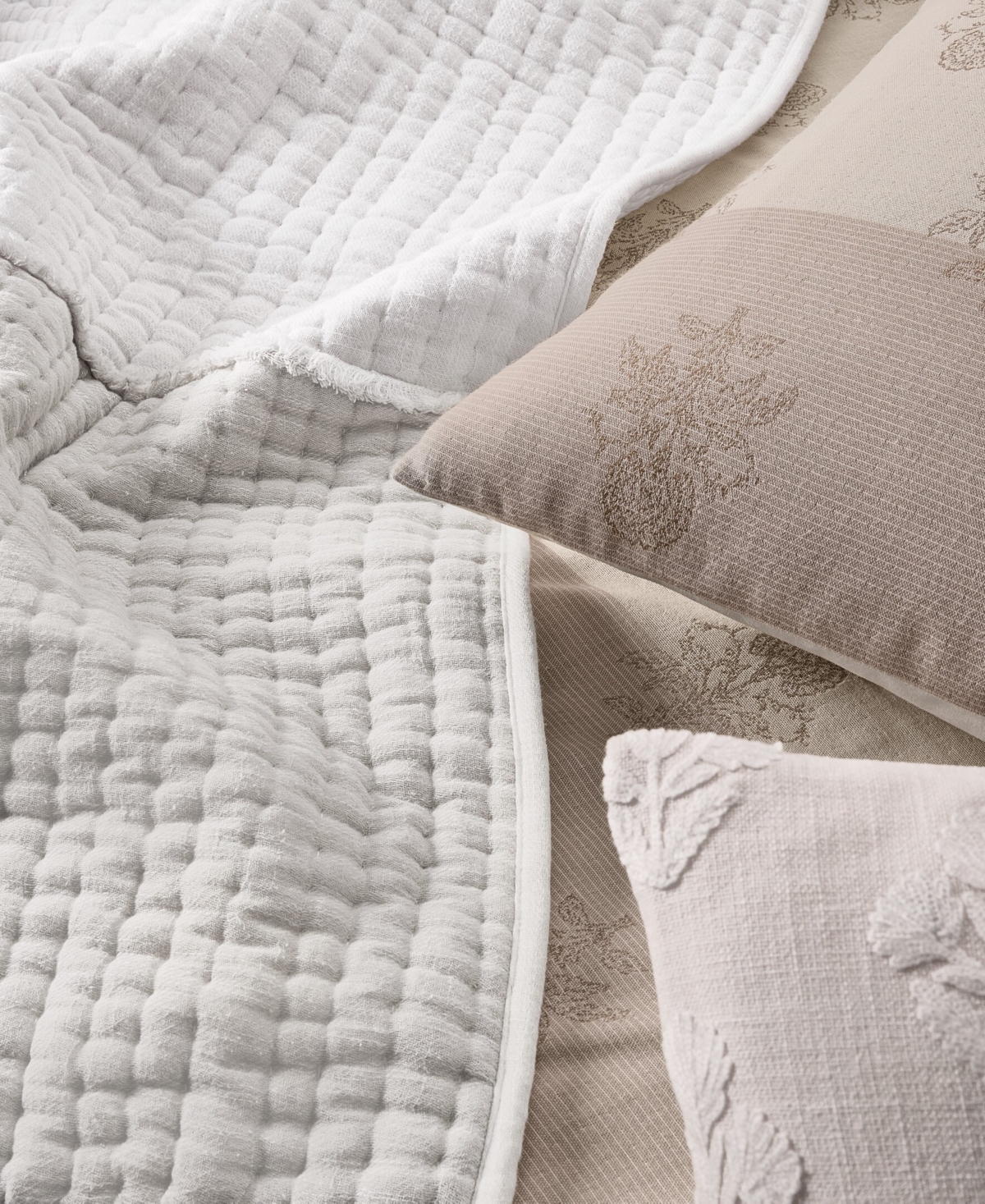 Oake Woven Floral Block 3-Piece Comforter Set, King, Macy's Exclusive