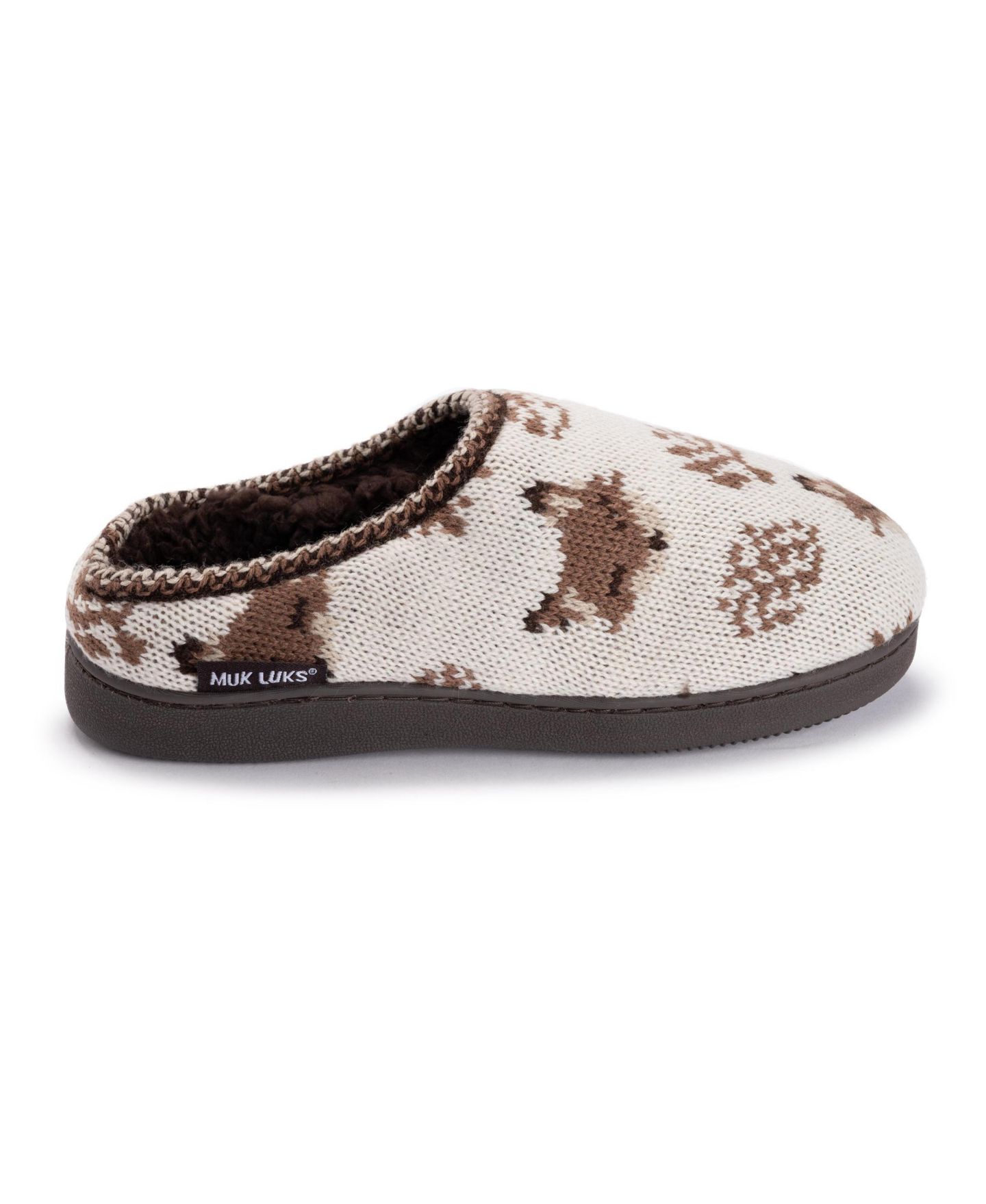 Женские тапочки MUK LUKS Brook Clog Slippers, цвет: Слоновая кость — фото 7