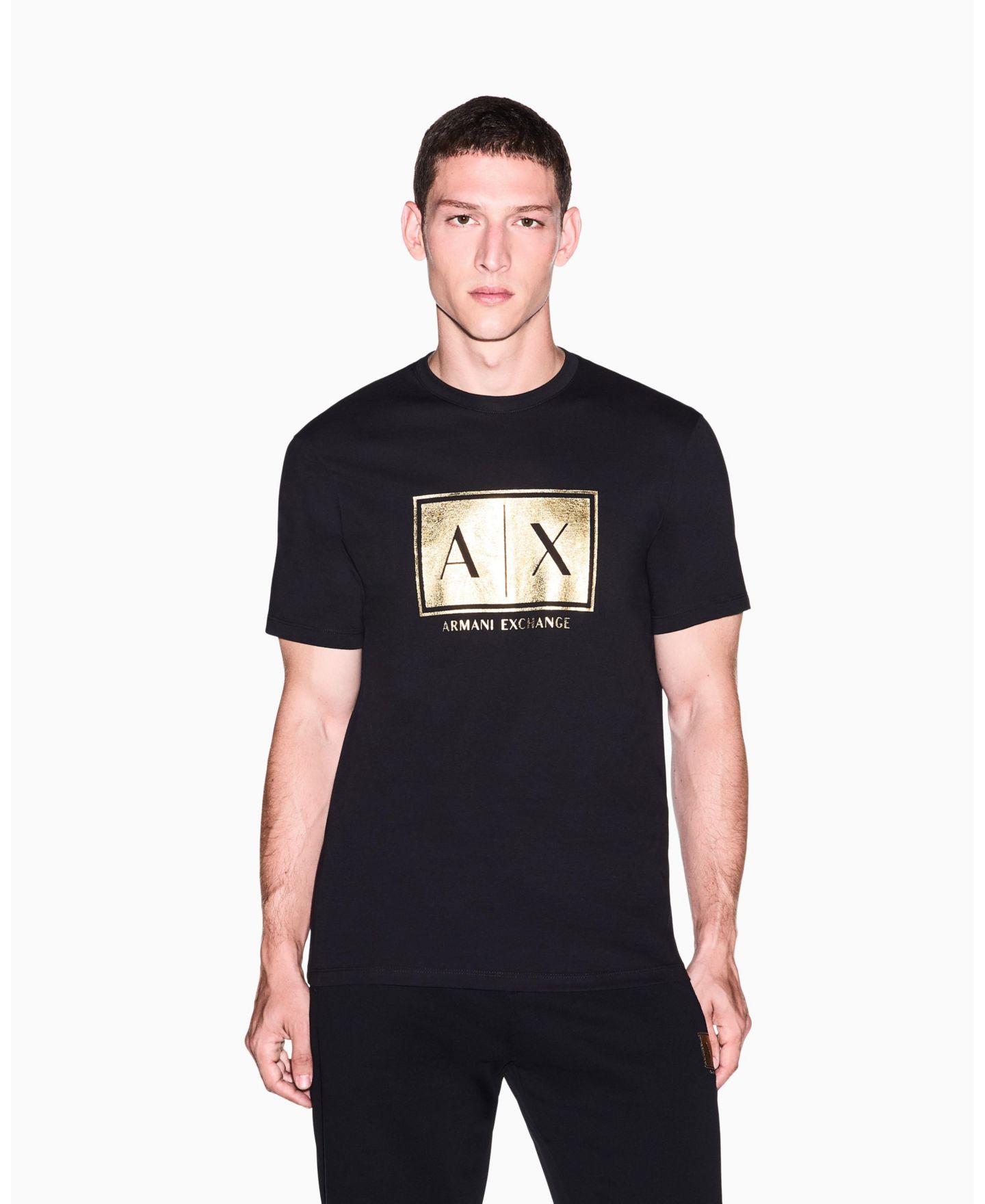 Мужская футболка A|X Armani Exchange Box Logo, цвет: Alloy — фото 11