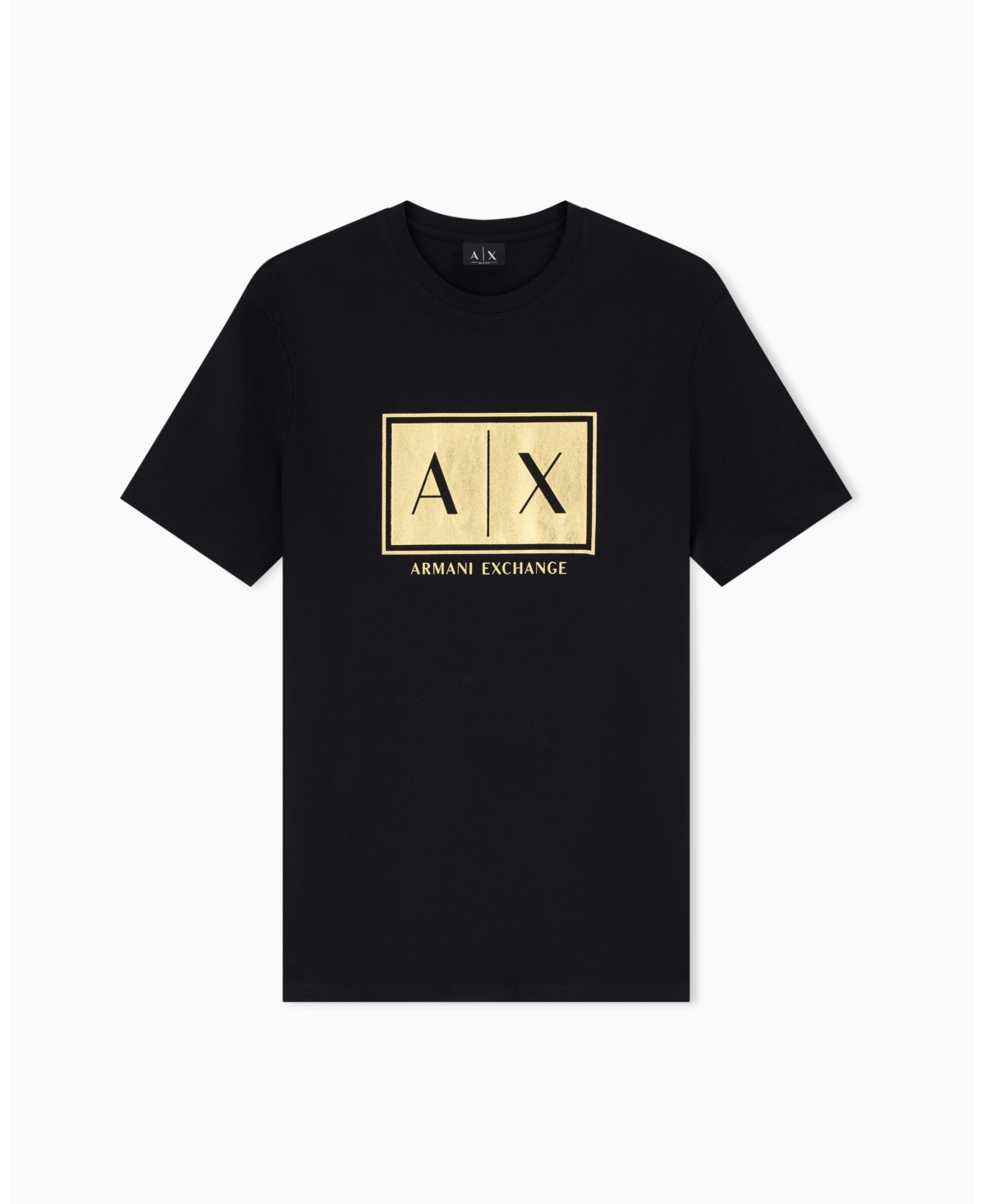 A|X Armani Exchange Men's Box Logo T-Shirt - Black, Gold