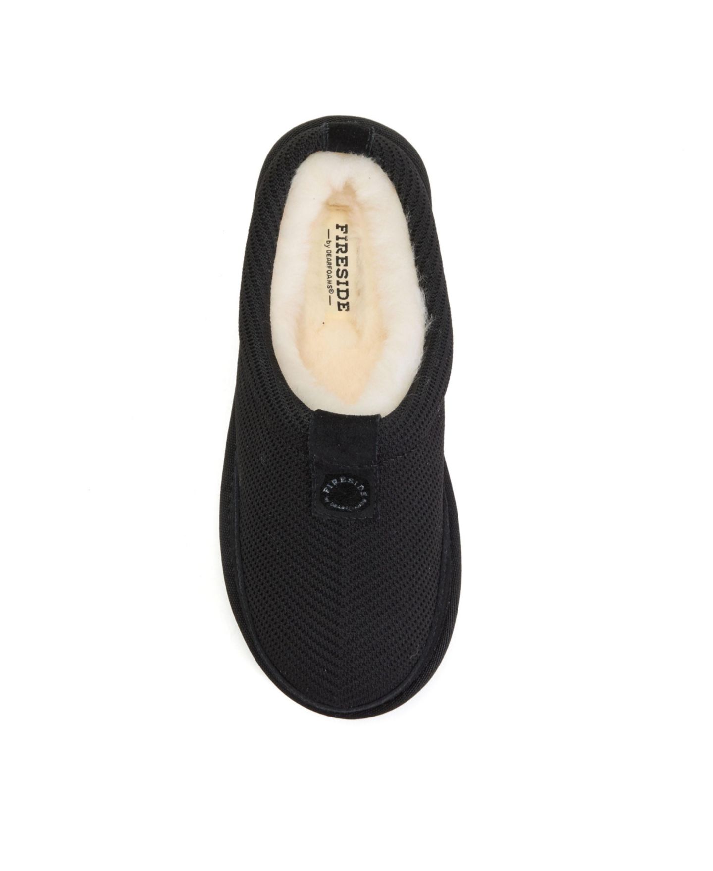 Женские сабо Dearfoams Fireside by Greta Sport Knit Twill Clog Water Repellent Slippers, цвет: Чёрный — фото 5