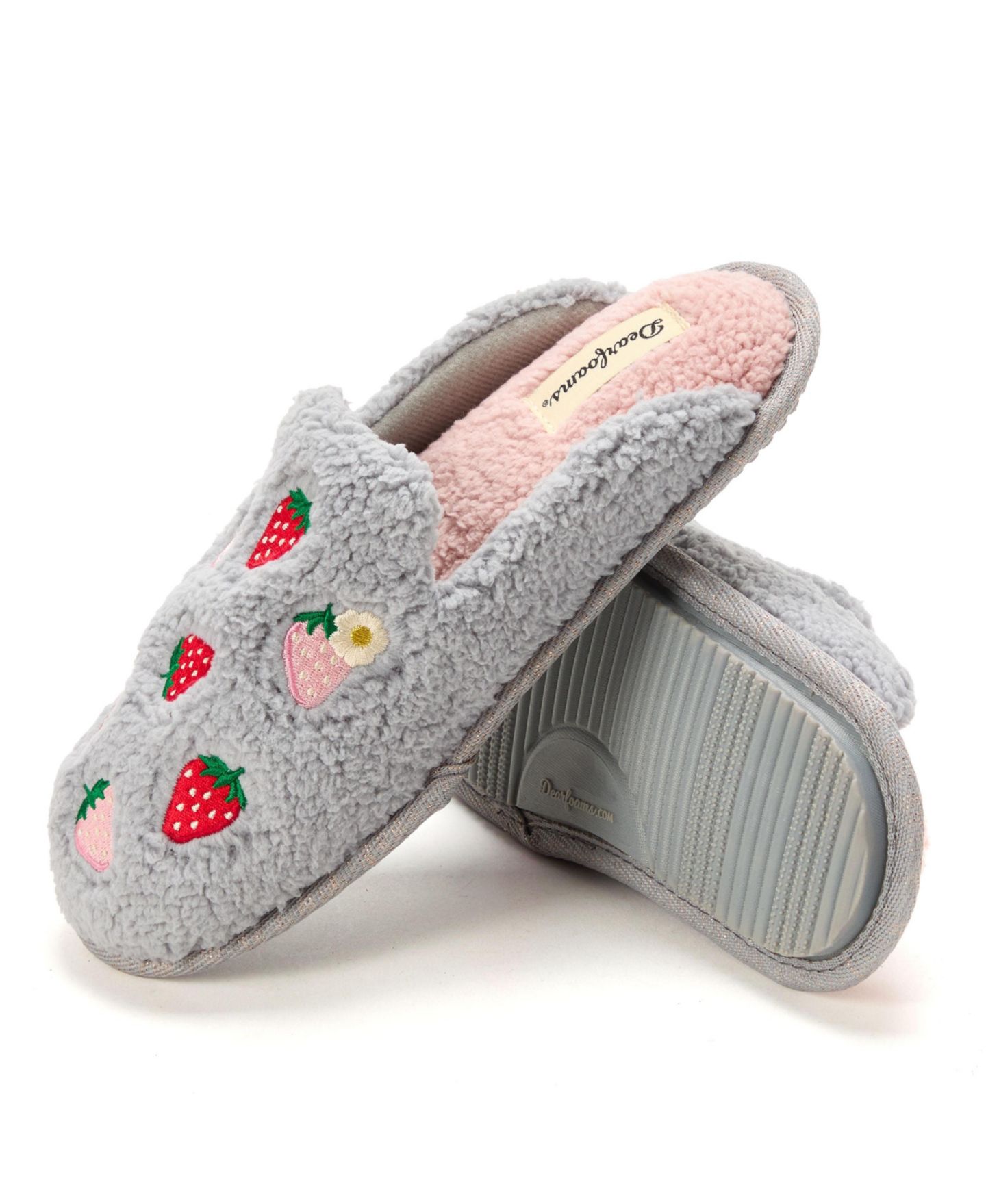 Женские тапочки Dearfoams Teddy Scuff Slipper, цвет: Серый — фото 7