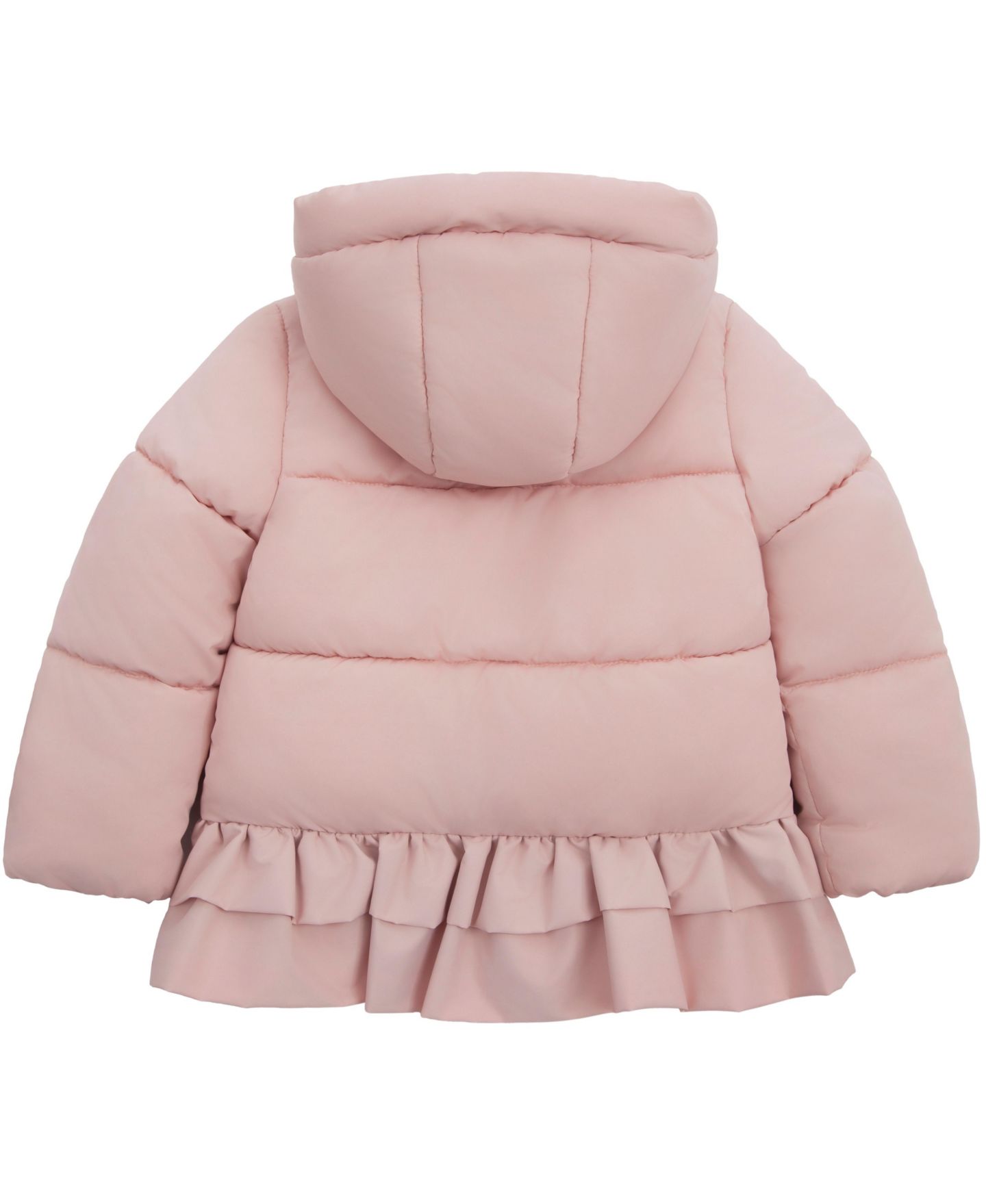 Куртка Rokka&Rolla Rosie Fleece-Lined Ruffle Puffer Coat 2T-5T для девочек-малышей, цвет: Розовый — фото 2