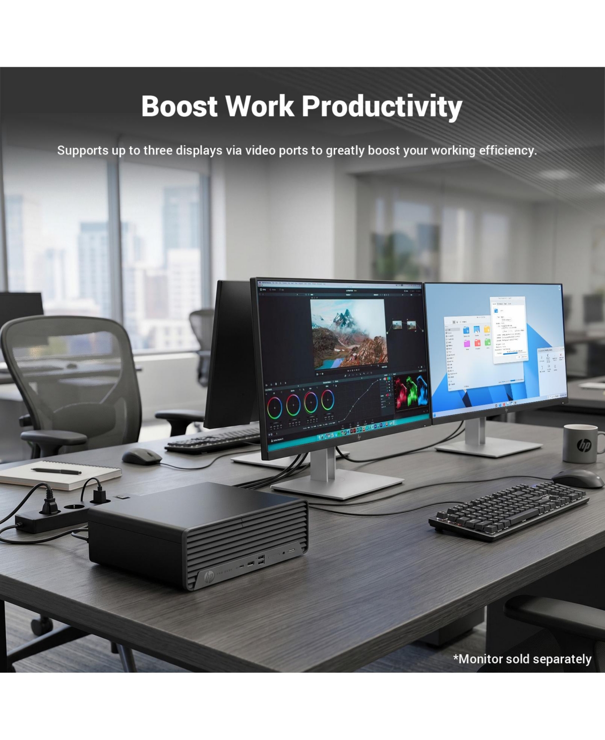 Hp ProDesk 400 Business Sff Desktop, Intel Core i5-14500, Intel Uhd Graphics, 8GB DDR5, 512GB Ssd, Wi-Fi 5, Windows 11 Pro, Black