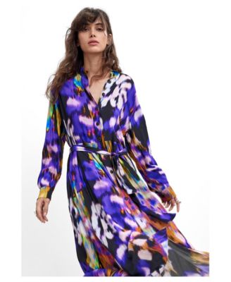 Women's M. C. Lacroix Long-Sleeve Midi Shirt Dress