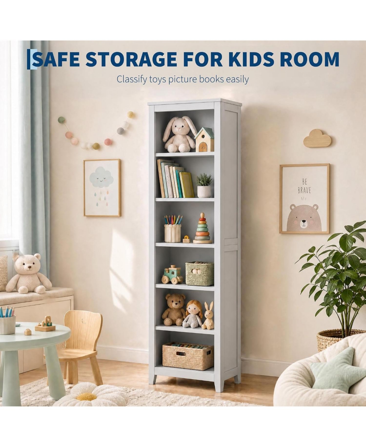 6-Tier Bookshelf