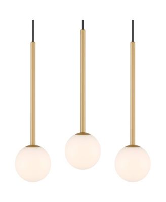 Possini Euro Eclipse 4 3/4"W Gold and Glass LED Mini Pendant Set of 3