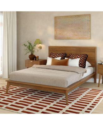 Linea Tambour Queen Bed, Pecan