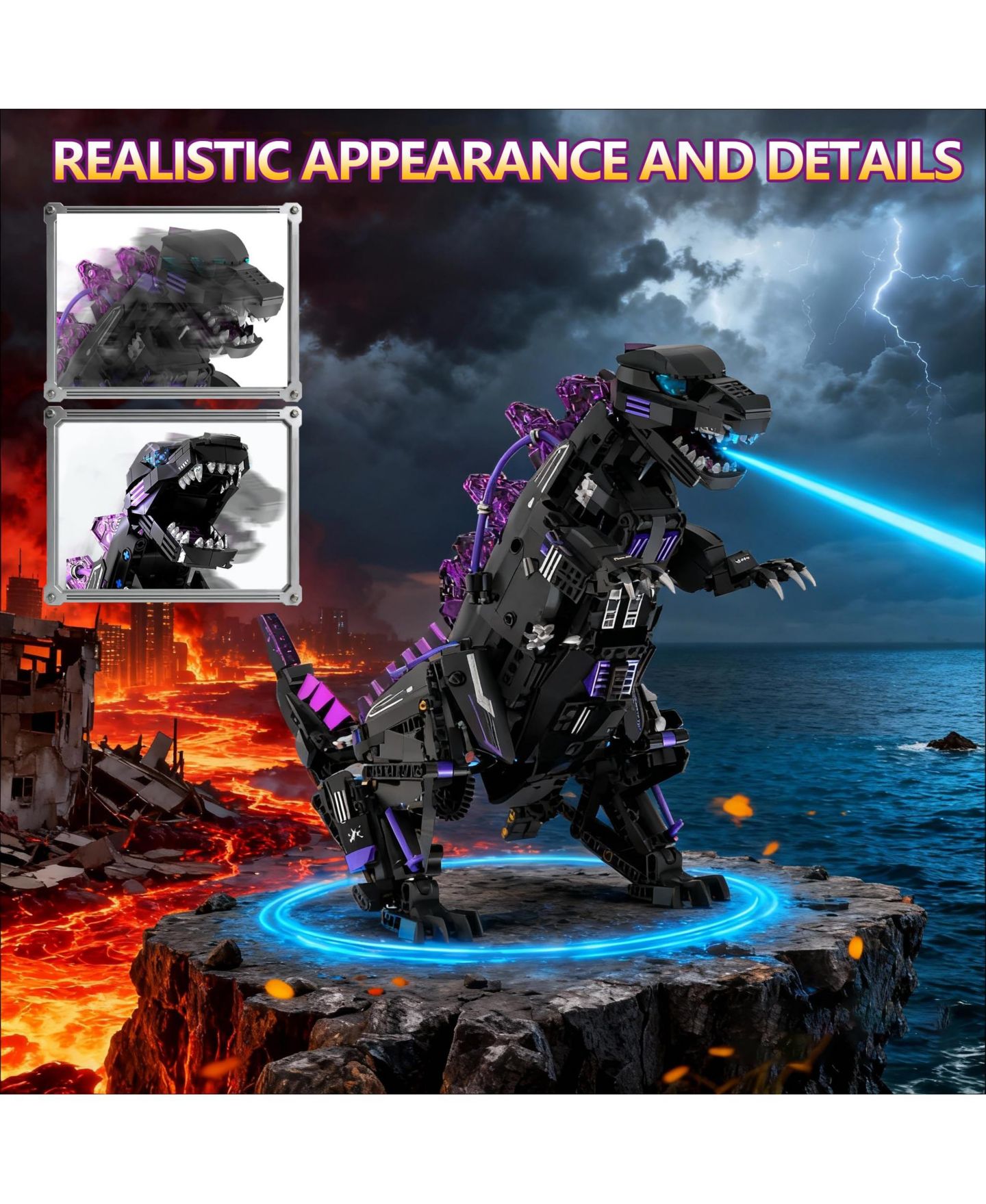 Детские конструкторы homfan Dinosaurs 5-in-1 Remote Control Building Blocks Set, Ages 6+ — фото 6