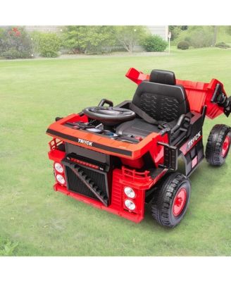 Electric Mining Dump Truck 12V Metal Remote-Control Ride-On, 66 lbs. Capacity, Ages 3-6