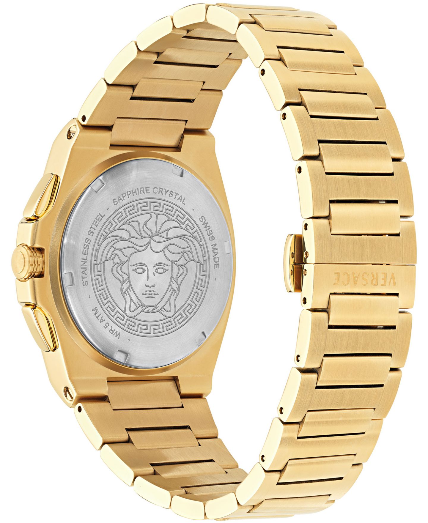 Мужские часы Versace Tolomeo Chrono Silver Stainless Steel Bracelet Watch 40x49mm — фото 3