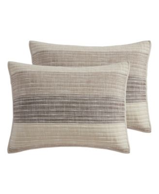 Sand Stripes 2-Piece Pillow Sham Set, King