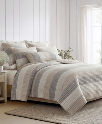 Sand Stripes Textured Quilt, Twin