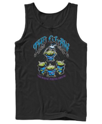 Men's Disney Pixar Toy Story Pizza Planet Alien Mystic Portal Graphic Tank Top
