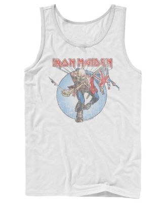 Men's Iron Maiden Trooper Eddie Distressed Graphic Tank Top