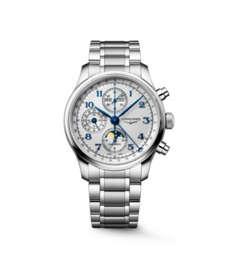 Men's Master Collection Silver Stainless Steel Strap Watch 41mm