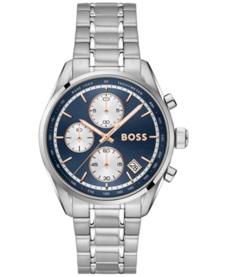 Men's Grand Prix Quartz Chrono Stainless Steel Watch 38mm