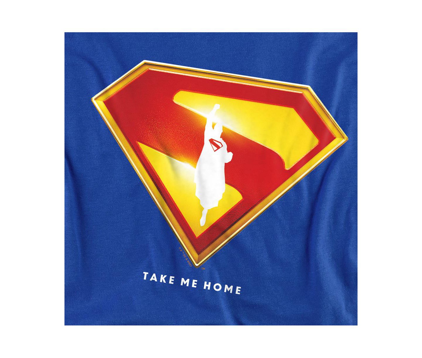 Мужская футболка Superman Take Me Home Shield, цвет: Королевский синий — фото 3