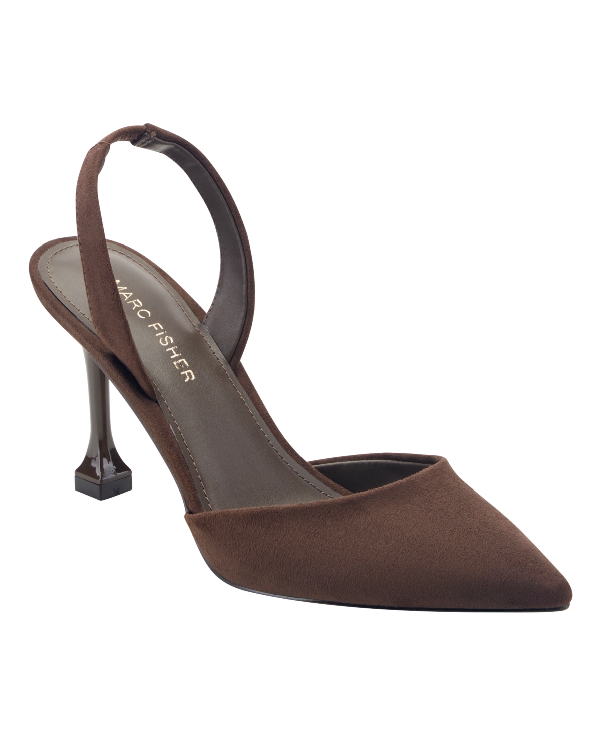 Marc Fisher Women's Hadya Pointy Toe Stiletto Slingback Pumps - Dark Brown