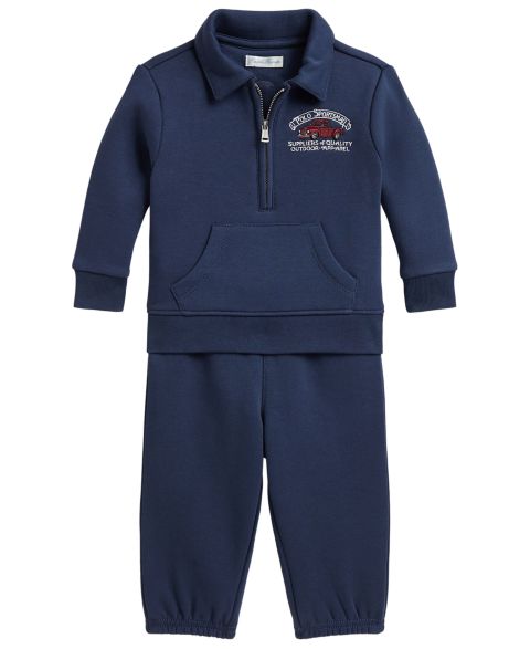Комплект Polo Ralph Lauren Polo Sportsman для мальчика: флисовый свитшот и брюки, цвет: Тёмно-синий