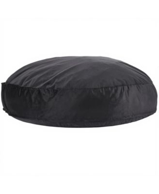 Large Round Bean Bag Chair with Velvet Cover, Handle and Side Pocket