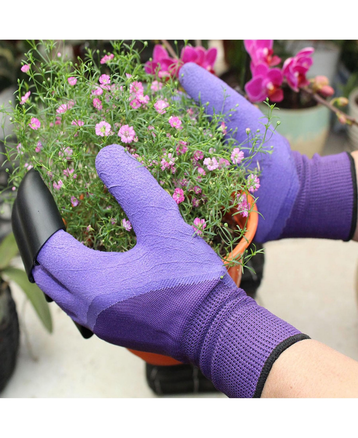 Xdovet Gardening Gloves With Claws For Digging Planting Weeding Waterproof Breathable