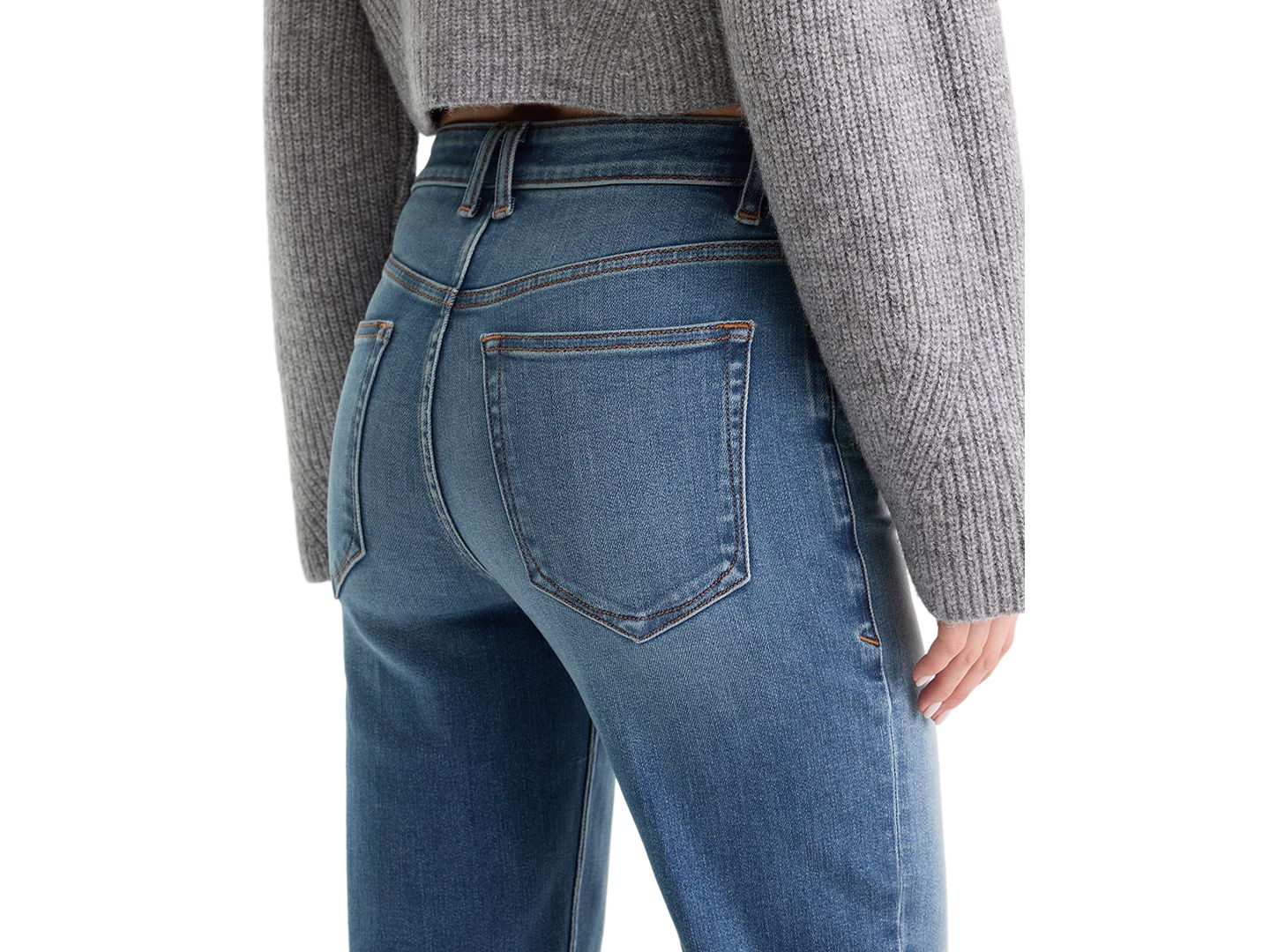 Женские джинсы Good American Good True Straight High-Rise Straight-Leg, цвет: Индиго — фото 6