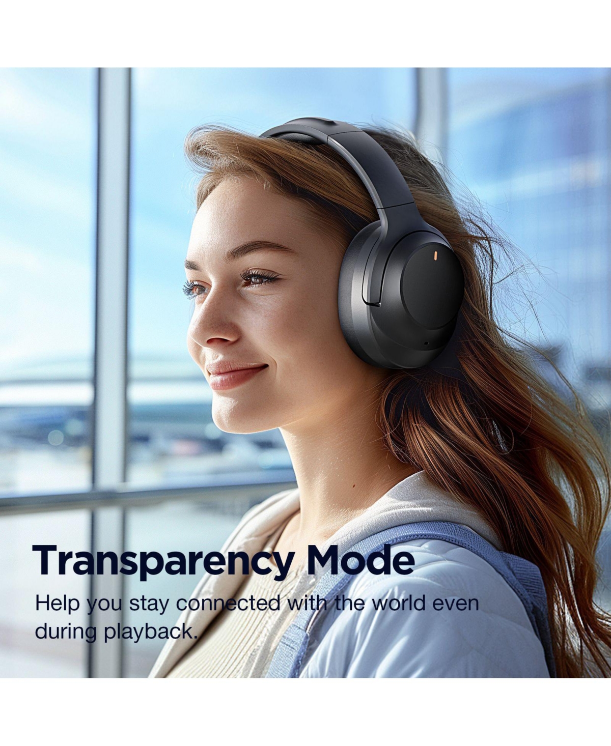 Cowin BT6.0 Wireless Noise-Cancelling Over-Ear Headphones with Enc Microphone