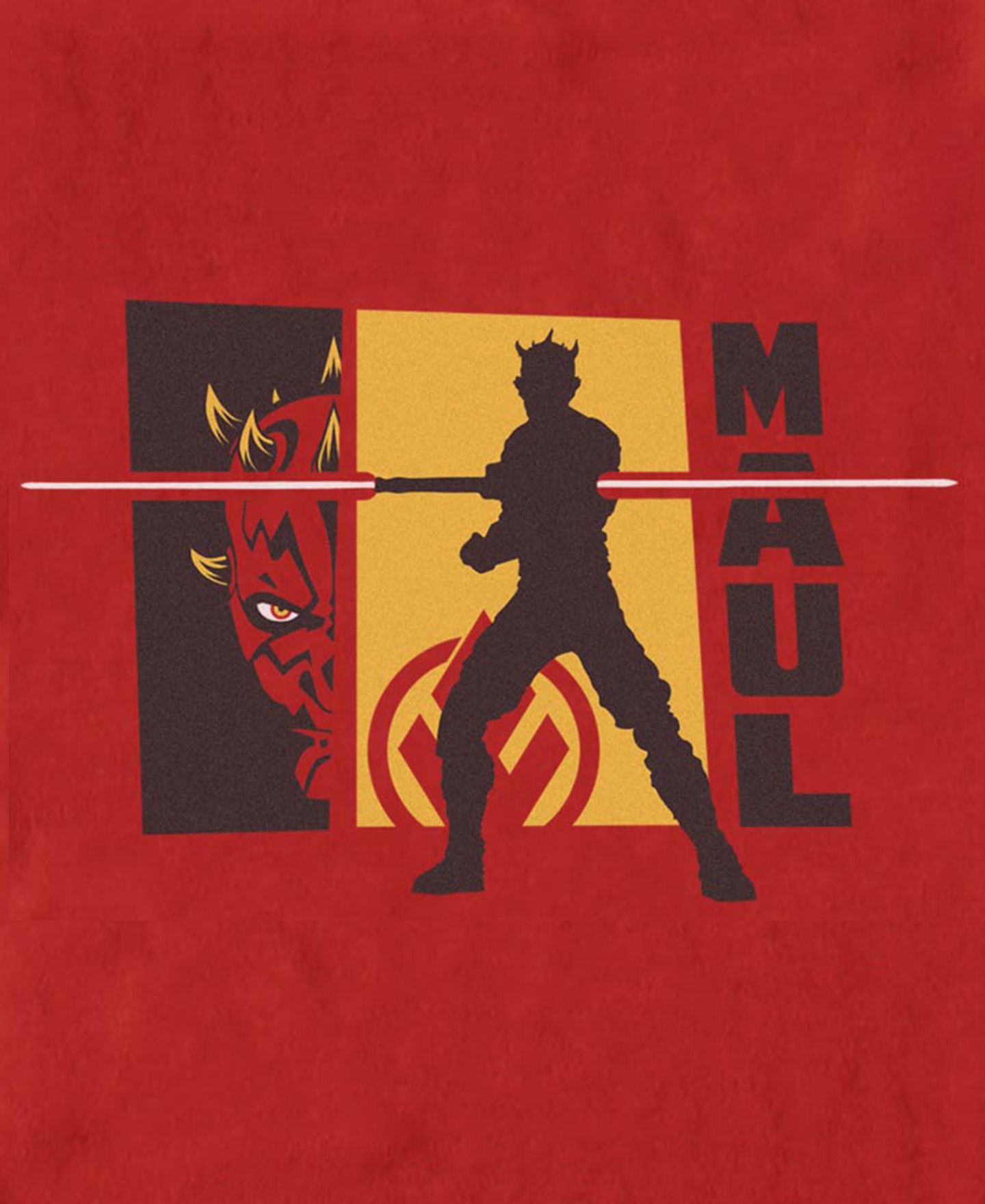 Мужская футболка Fifth Sun Star Wars Maul Warrior Graphic, цвет: Красный — фото 3