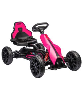 12V Electric Go Kart with Rechargeable Forward/Backward Drive Ride-On Toy, 66 lb Capacity, Ages 3-8