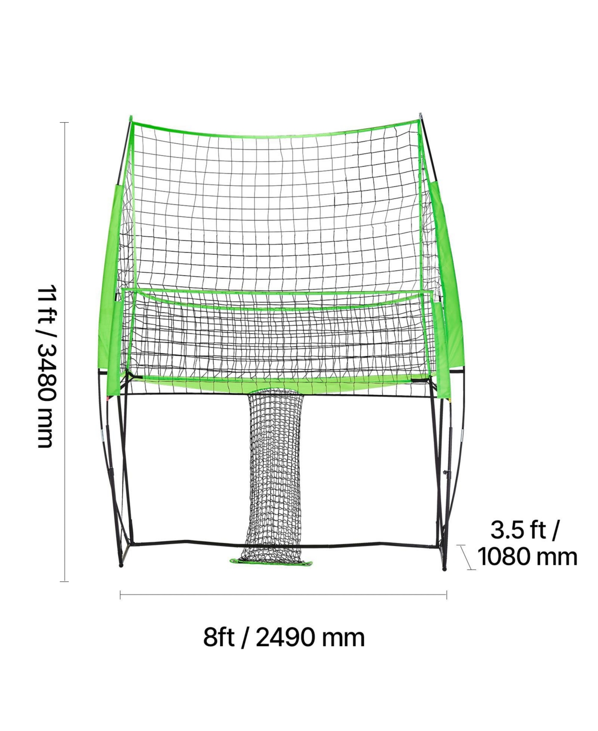 Sevorley Volleyball Training Net System with Ball Return, 8 x 11 ft, Adjustable Height