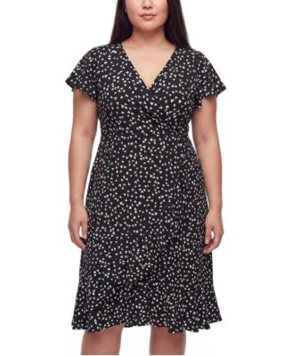 Plus Size Surplice Midi Dress